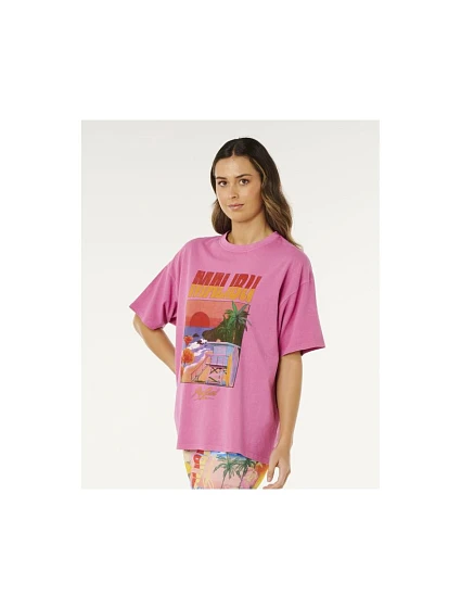 Dámske tričko RIP CURL Hayley O Heritage Tee, ružové Dámske tričko RIP CURL Hayley O Heritage Tee, ružové