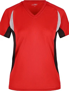 JN 390 Dámské běžecké tričko s výstřihem do V model 22486501 red/black - Daiber