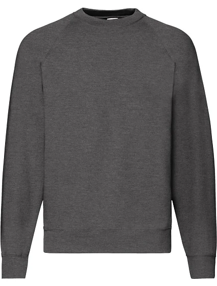 Fruit of the Loom Classic Raglan Sweat – mikina s raglánovými rukávmi 16.2216 tmavošedá melírovaná Fruit of the Loom Classic Raglan Sweat – mikina s raglánovými rukávmi 16.2216 tmavošedá melírovaná