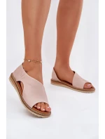 Dámské kožené sandály model 21698423 Světle růžové - Artiker