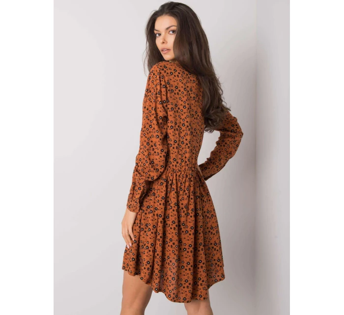 Šaty D73771M30227 svetlo hnedé