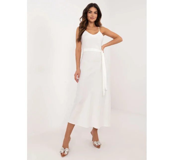 Šaty LK SK model 20556874 ecru - FPrice Šaty LK SK model 20556874 ecru - FPrice