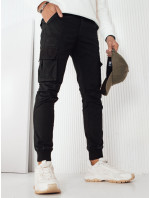 Pánske čierne nákladné nohavice Dstreet UX4182