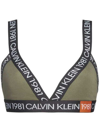 Podprsenka bez kostice QF5447E-7GV khaki - Calvin Klein Podprsenka bez kostice QF5447E-7GV khaki - Calvin Klein