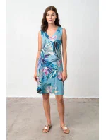 Dámske modré šaty Bahia 18527 s kvetmi - Vamp Dámske modré šaty Bahia 18527 s kvetmi - Vamp