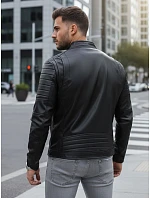 Pánská kožená bunda černá Dstreet model 21965706 - FashionStreet Pánská kožená bunda černá Dstreet model 21965706 - FashionStreet