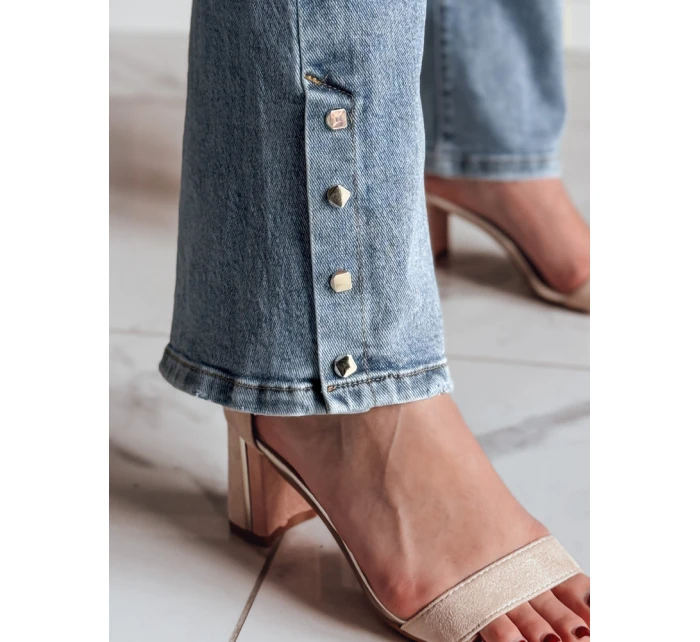 Dámské džínové kalhoty s páskem modré Dstreet model 21985346 - FashionStreet