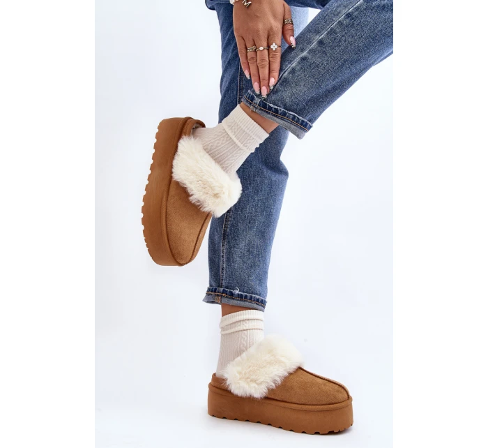 Dámské sněhule na tlusté Camel model 21644664 - Boto Dámské sněhule na tlusté Camel model 21644664 - Boto