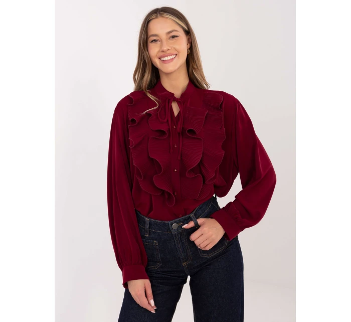 IT košeľa KS 29033.87 bordová