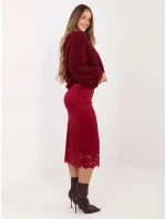 Spódnica IT SD model 21782568 bordowy - FPrice Spódnica IT SD model 21782568 bordowy - FPrice
