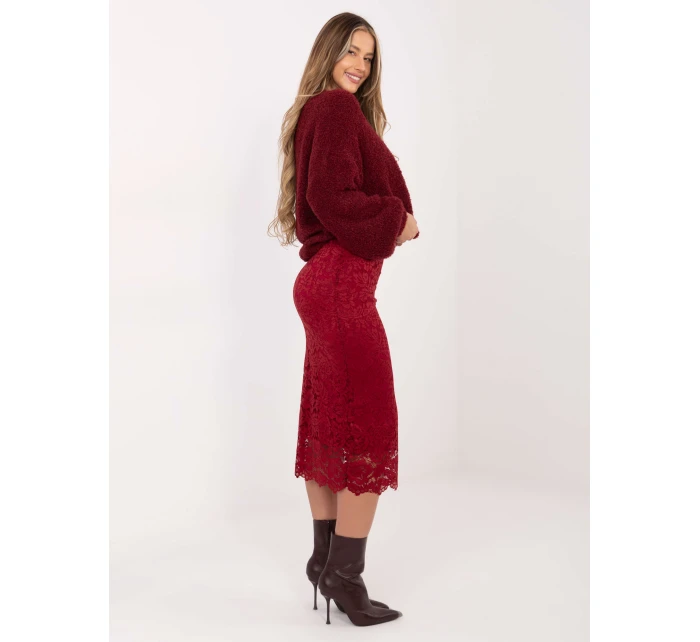 Spódnica IT SD model 21782568 bordowy - FPrice Spódnica IT SD model 21782568 bordowy - FPrice