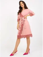 Šaty LK SK 507347.35P tmavoružové