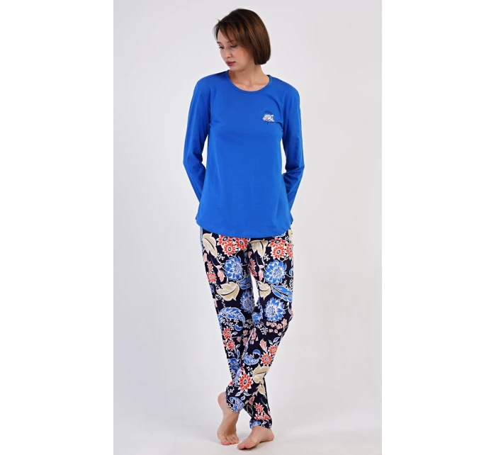 Dámske dlhé pyžamo Kvety Dámske dlhé pyžamo Kvety