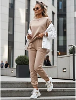 Dámska tepláková súprava CADAVAL beige FashionStreet AY1009 Dámska tepláková súprava CADAVAL beige FashionStreet AY1009