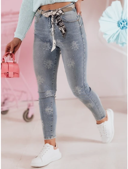 Dámské džínové úzké kalhoty s páskem modré Dstreet model 21984787 - FashionStreet Dámské džínové úzké kalhoty s páskem modré Dstreet model 21984787 - FashionStreet
