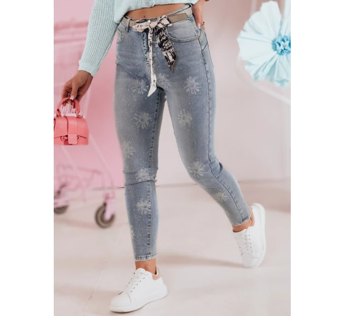 Dámské džínové úzké kalhoty s páskem modré Dstreet model 21984787 - FashionStreet Dámské džínové úzké kalhoty s páskem modré Dstreet model 21984787 - FashionStreet