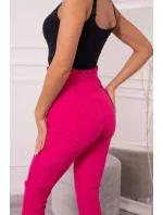 Fuchsiové nohavice na mieru