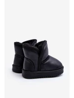 Dětské zimní boty s podšívkou z kožešiny černé model 21645787 - Boto