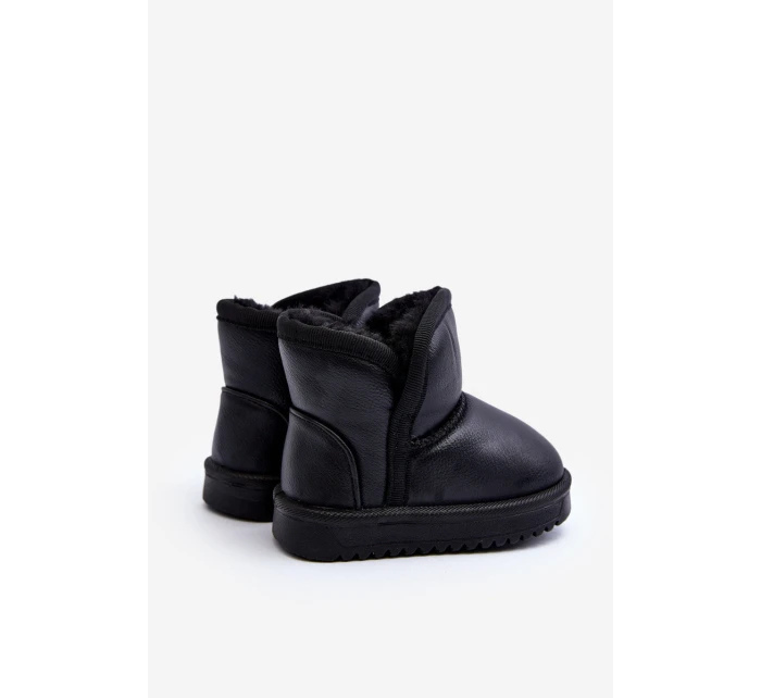 Dětské zimní boty s podšívkou z kožešiny černé model 21645787 - Boto