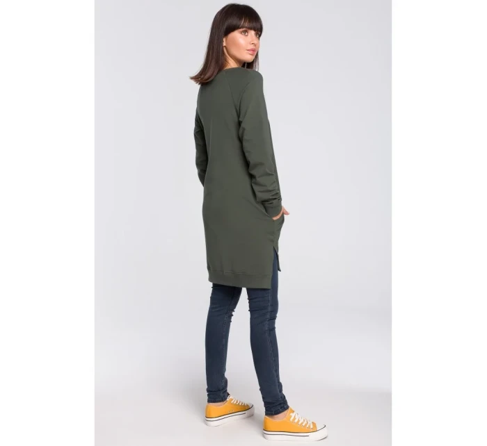Tunika nadměrné velikosti s boky  zelená model 15099615 - BeWear