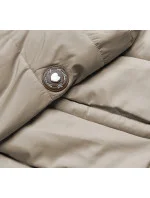 Dámska zimná páperová bunda béžová (CAN-865)