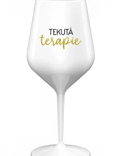 LIQUID THERAPY - biely nerozbitný pohár na víno 470 ml