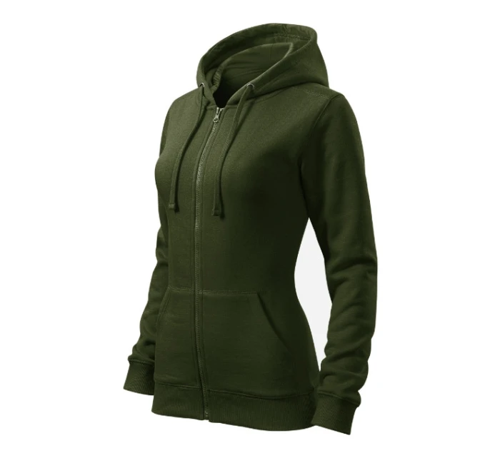 Trendy Zipper mikina dámská military