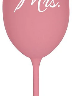 MRS. - ružový pohár na víno 350 ml