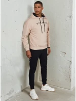 Pánská mikina s potiskem béžová Dstreet model 21975964 - FashionStreet