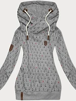 Dámska vzorovaná mikina tmavosivá (2304)