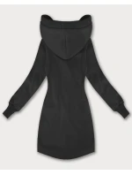 Dámska mikina v grafitovej farbe so svetrovými vložkami LHD (AMG-172A)