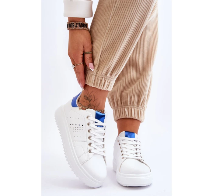 Damskie Sportowe Buty Biało-Niebieskie Be First! Damskie Sportowe Buty Biało-Niebieskie Be First!