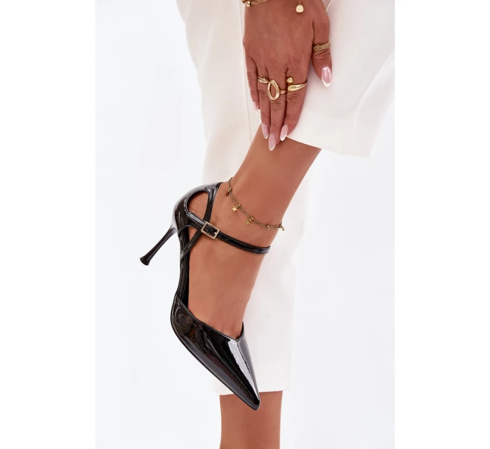 Lakované lodičky s páskem černé model 21788319 - Boto Lakované lodičky s páskem černé model 21788319 - Boto