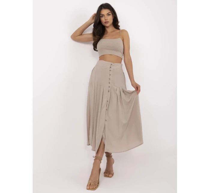 Spódnica model 21116728 ciemny bezowy - FPrice