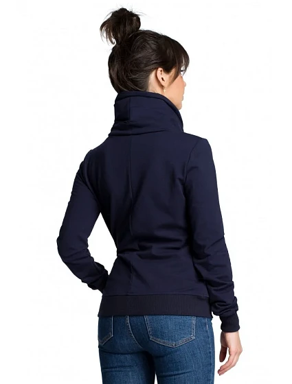 model 18001782 Mikina s kapucí na zip tmavě modrá - BeWear model 18001782 Mikina s kapucí na zip tmavě modrá - BeWear