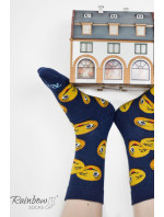 Dúhové ponožky s emotikonami Brainy Smiley Lover 3 páry