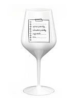 TEACHER'S NOTE BLOCK - biely nerozbitný pohár na víno 470 ml