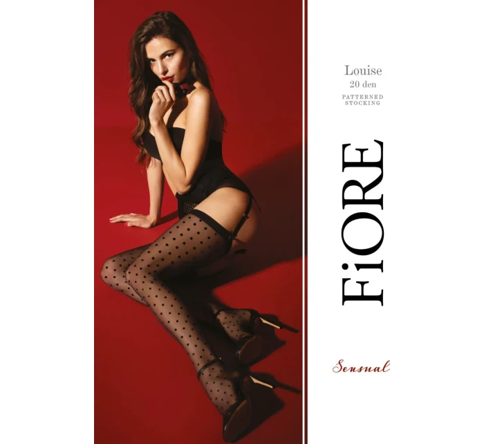 Dámske pančuchy k podväzkovému pásu LOUISE, 20 DEN