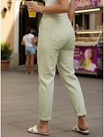 Dámske tepláky s vysokým pásom zelené FashionStreet UY2957