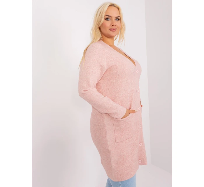 Sweter PM SW PM model 18965611 jasny różowy - FPrice Sweter PM SW PM model 18965611 jasny różowy - FPrice