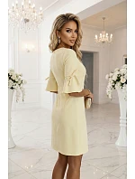 Dámske šaty 217-12 NEVA pastelová žltá - Numoco