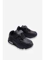 Dziecięce Skórzane Buty Sportowe Na Platformie Czarne Lori