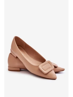 Klasyczne Baleriny Z Ozdobą Beżowe Rivea