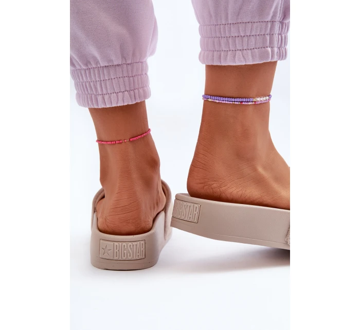 Dámské žabky na platformě z semiše Big Star model 21655526 béžové - Big Star Shoes