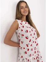 Sukienka LK SK biało czerwony model 21141992 - FPrice Sukienka LK SK biało czerwony model 21141992 - FPrice