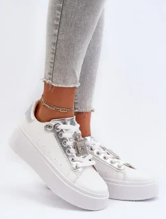 Bílé dámské tenisky s ozdobou Celedria