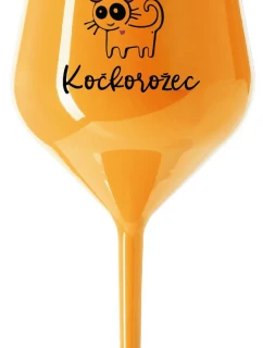 I'M A CAT. CAT - oranžový nerozbitný pohár na víno 470 ml