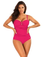 Dámske jednodielne plavky S8030D1-2d tm. ružové - Self Dámske jednodielne plavky S8030D1-2d tm. ružové - Self