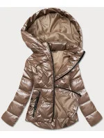 Světle hnědá dámská bunda s kapucí model 17099091 - S'WEST