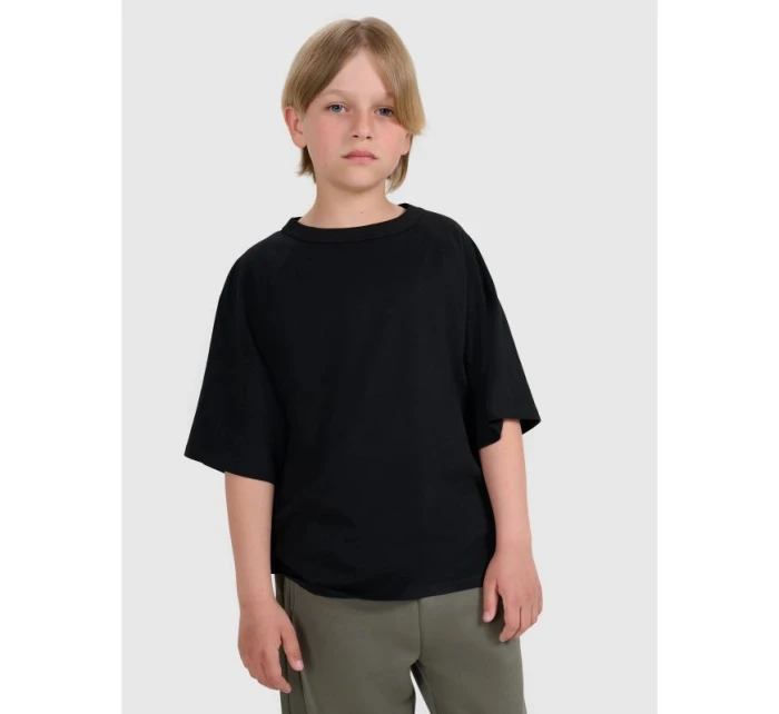 Chlapčenské hladké tričko oversize 4F 4FJWAW25TTSHM2411-20S Chlapčenské hladké tričko oversize 4F 4FJWAW25TTSHM2411-20S